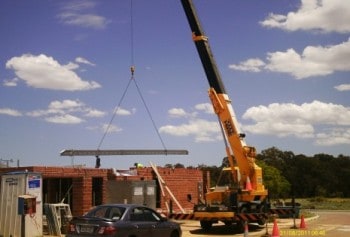 7t Slewing Crane on residential house project