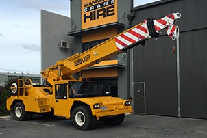A mobile crane at the Wanneroo Crane Hire office