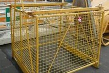 Yellow Brick Cage on worksite