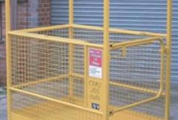 Yellow Man Cage in industrial area
