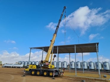 Crane Lifting Roof