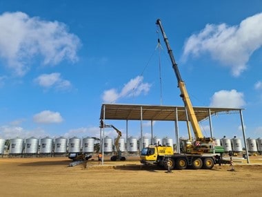 Crane Lifting Roof